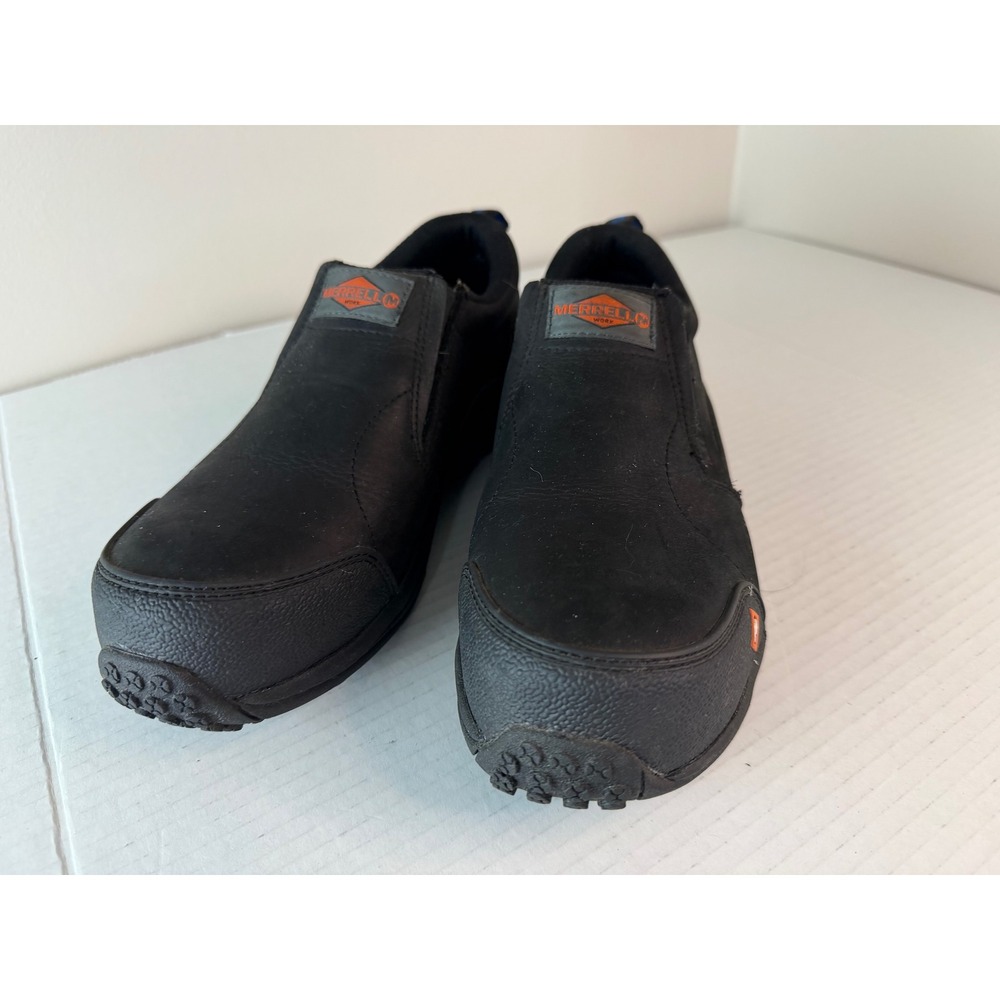 Merrell Work Goth Black Leather Jungle Moc Comp Toe Shoe Men 7.5 J15791